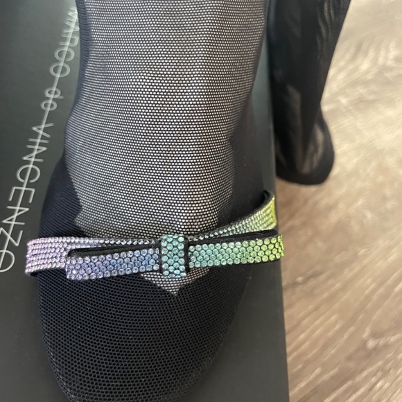 MARCO de VINCENZO Sheer Mesh Swarovski Crystal Stocking Boot Size 39 - Picture 3 of 14